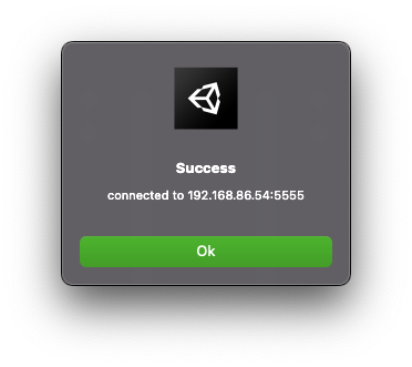 A dialog box saying "Success" is open.