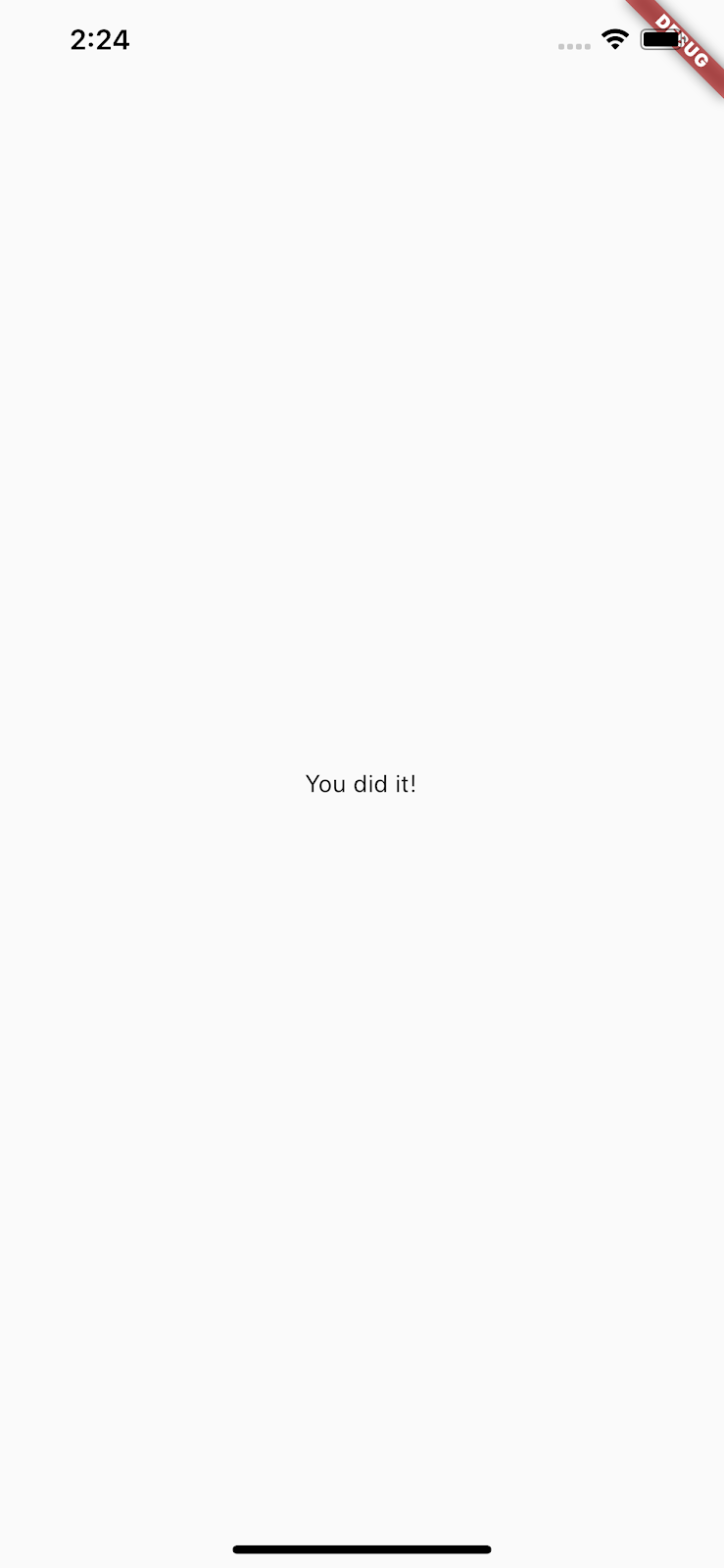 screen that says "you did it"