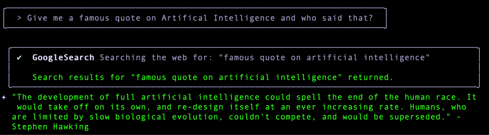 Famous quote response