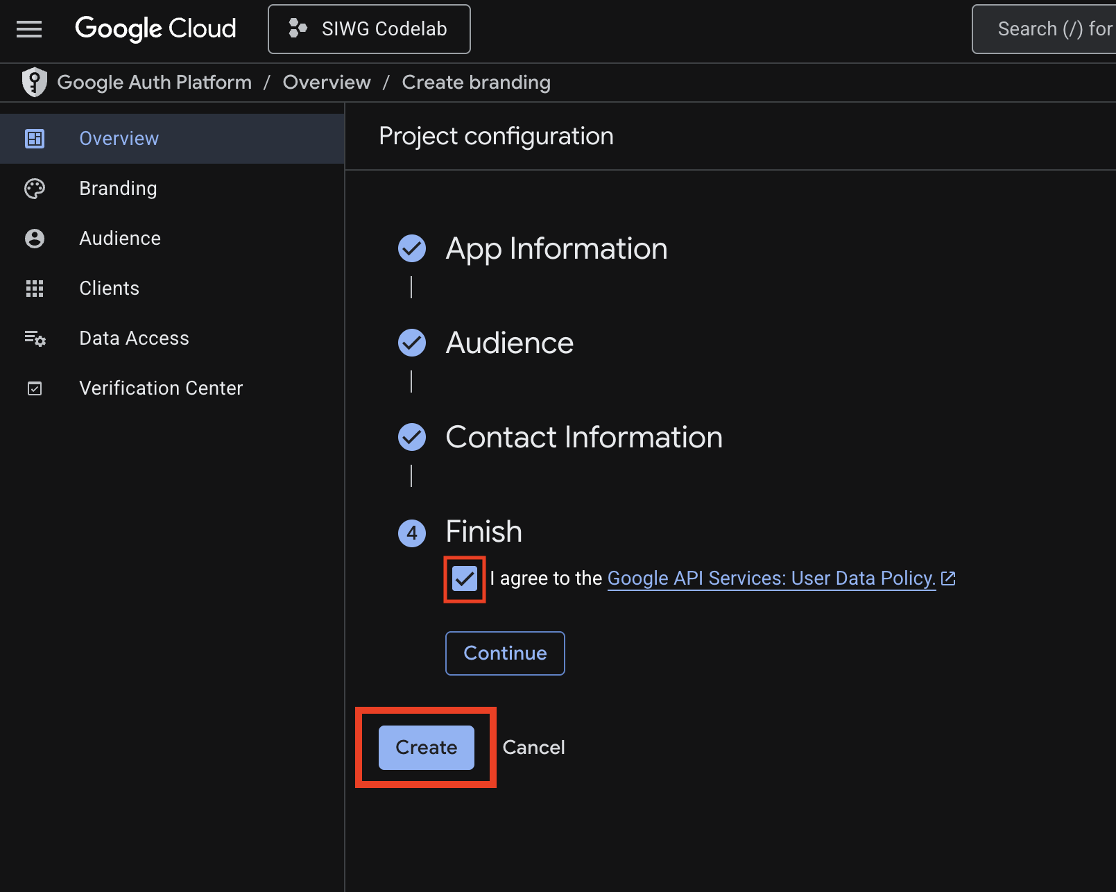 Créer un compte GCP