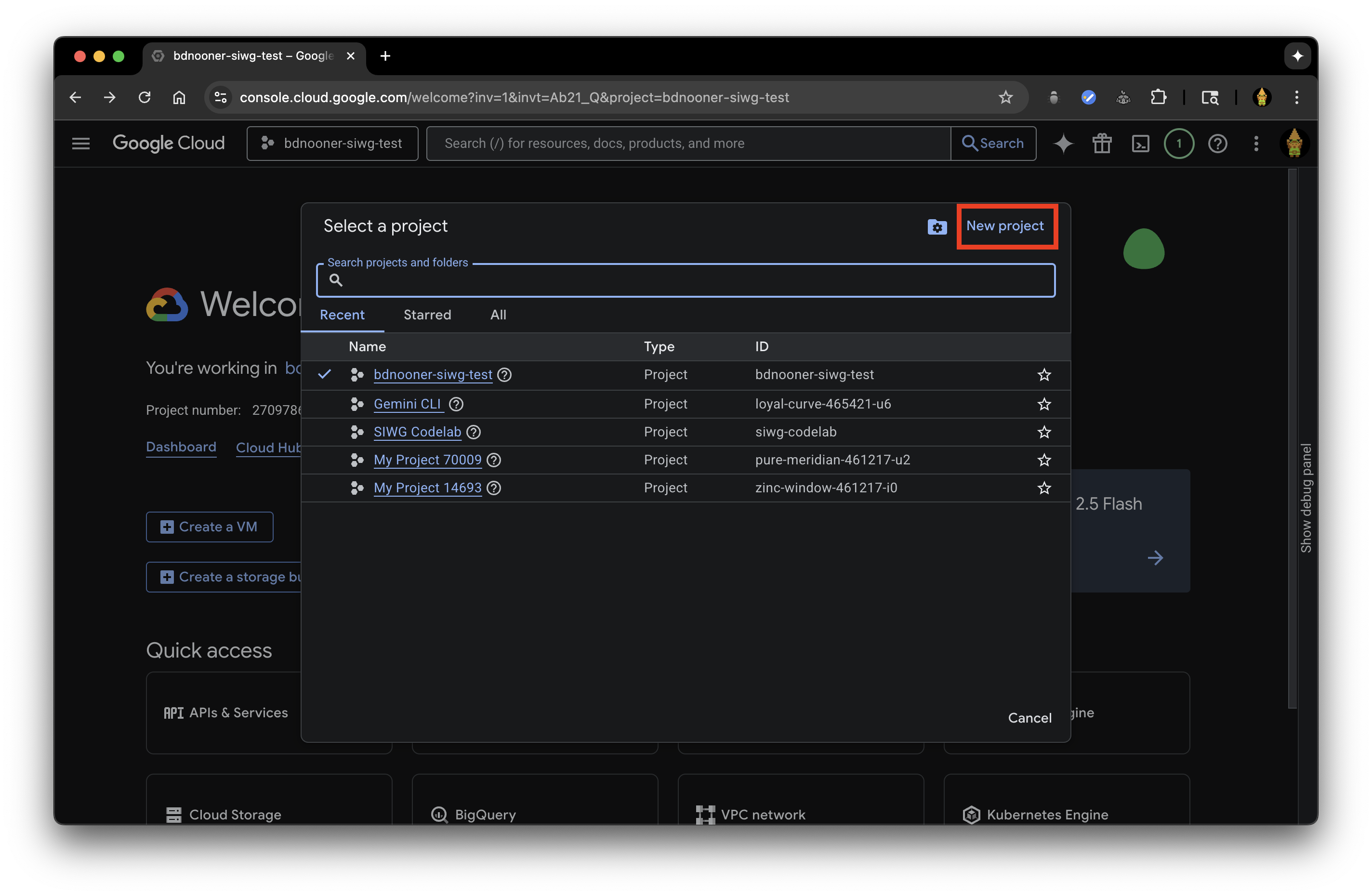 GCP สร้างโปรเจ็กต์ใหม่ 2