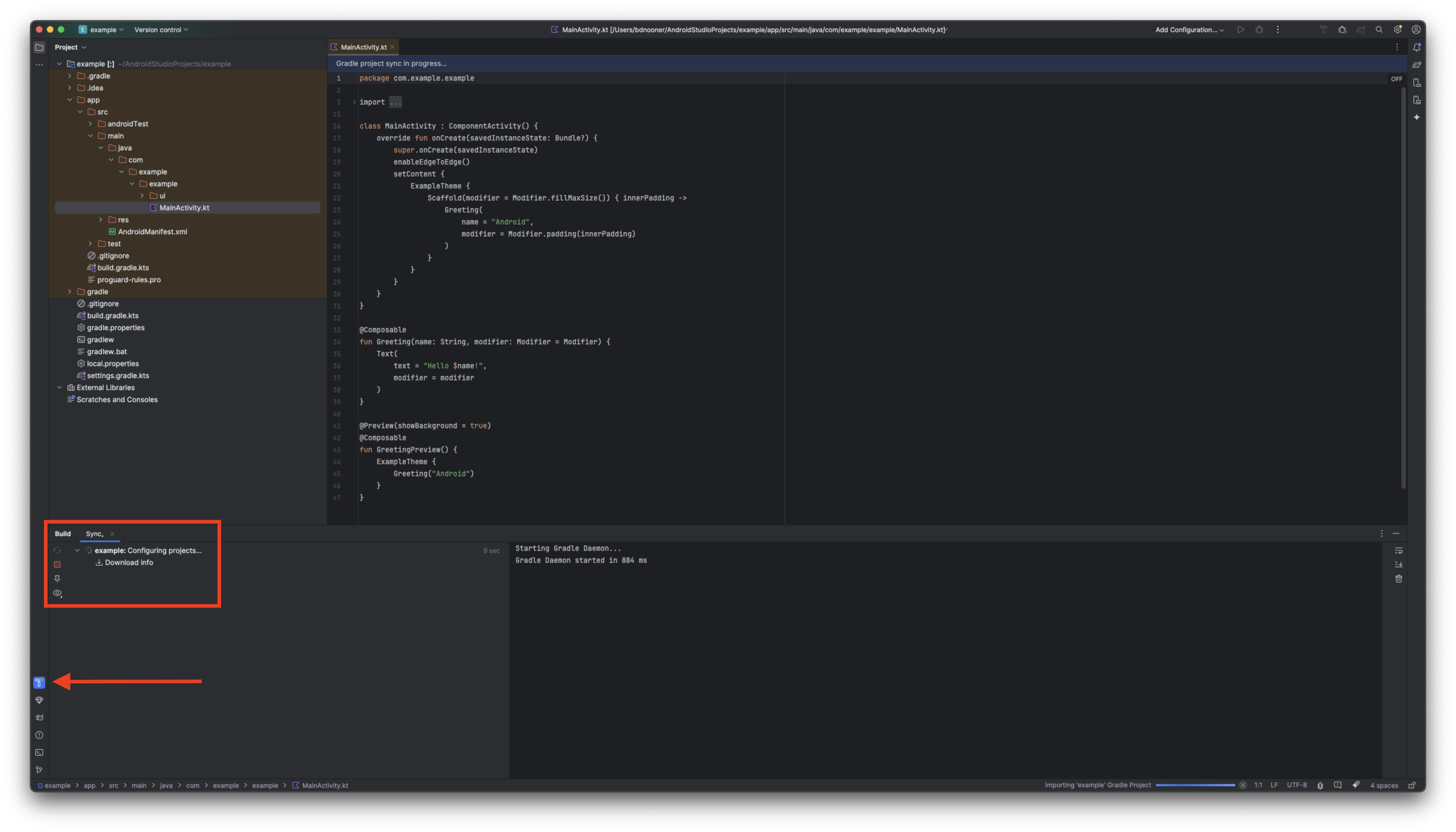 Criação de projetos do Android Studio