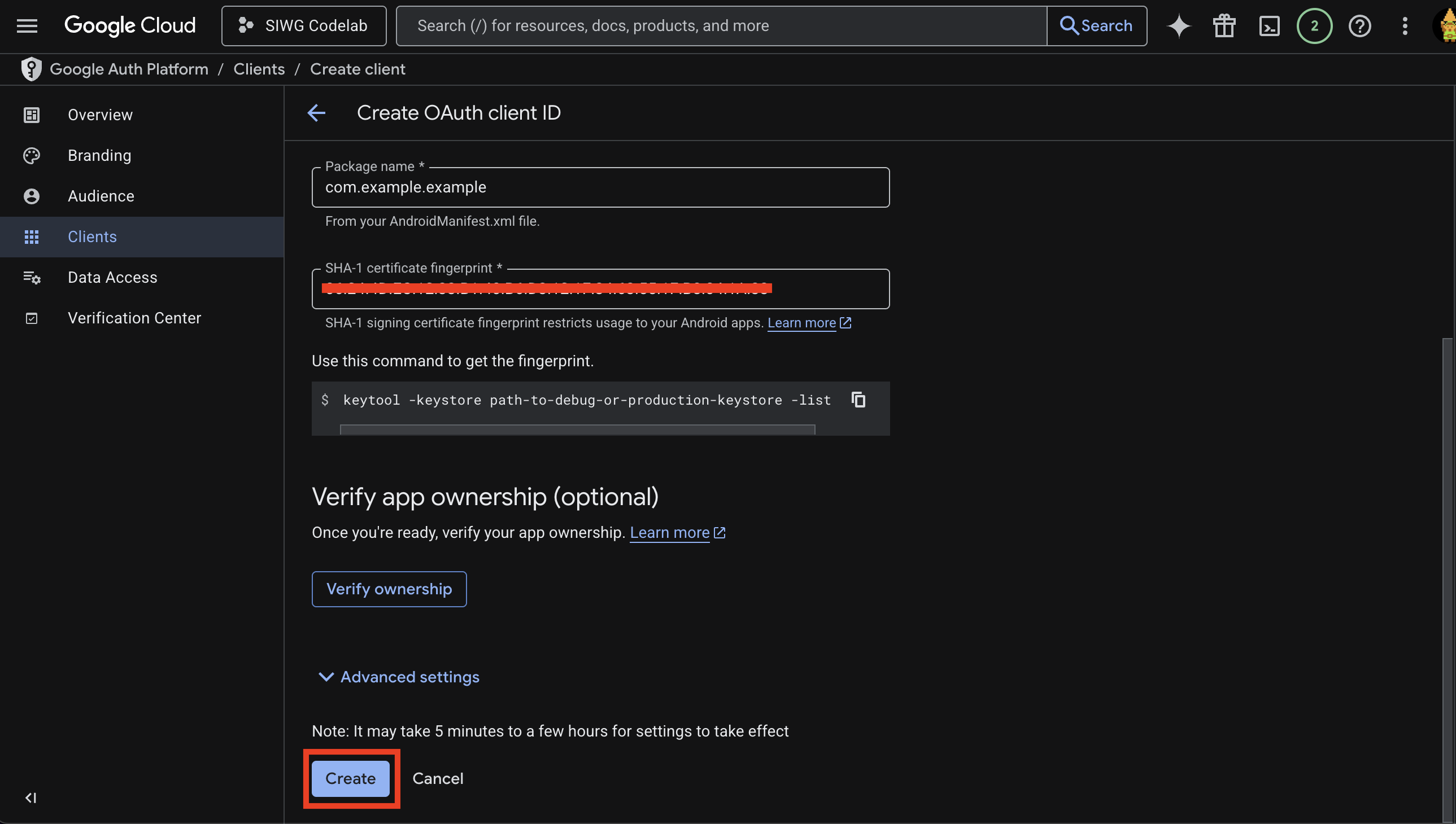 ไคลเอ็นต์ Android