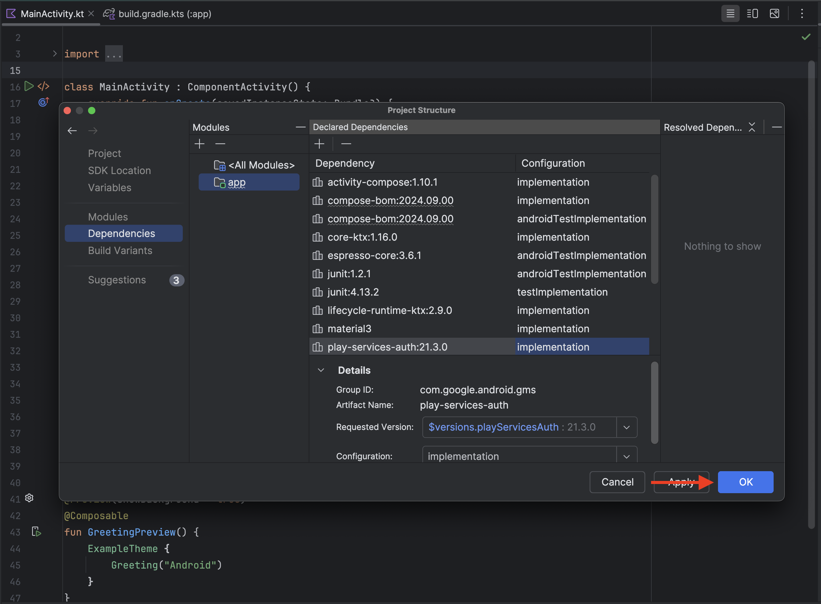 Finished Dependencies