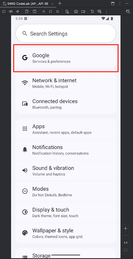 Google-Dienste & ‑Einstellungen
