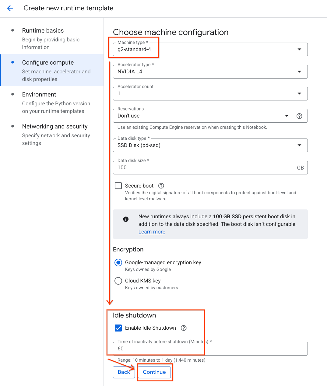Menetapkan jenis mesin template runtime