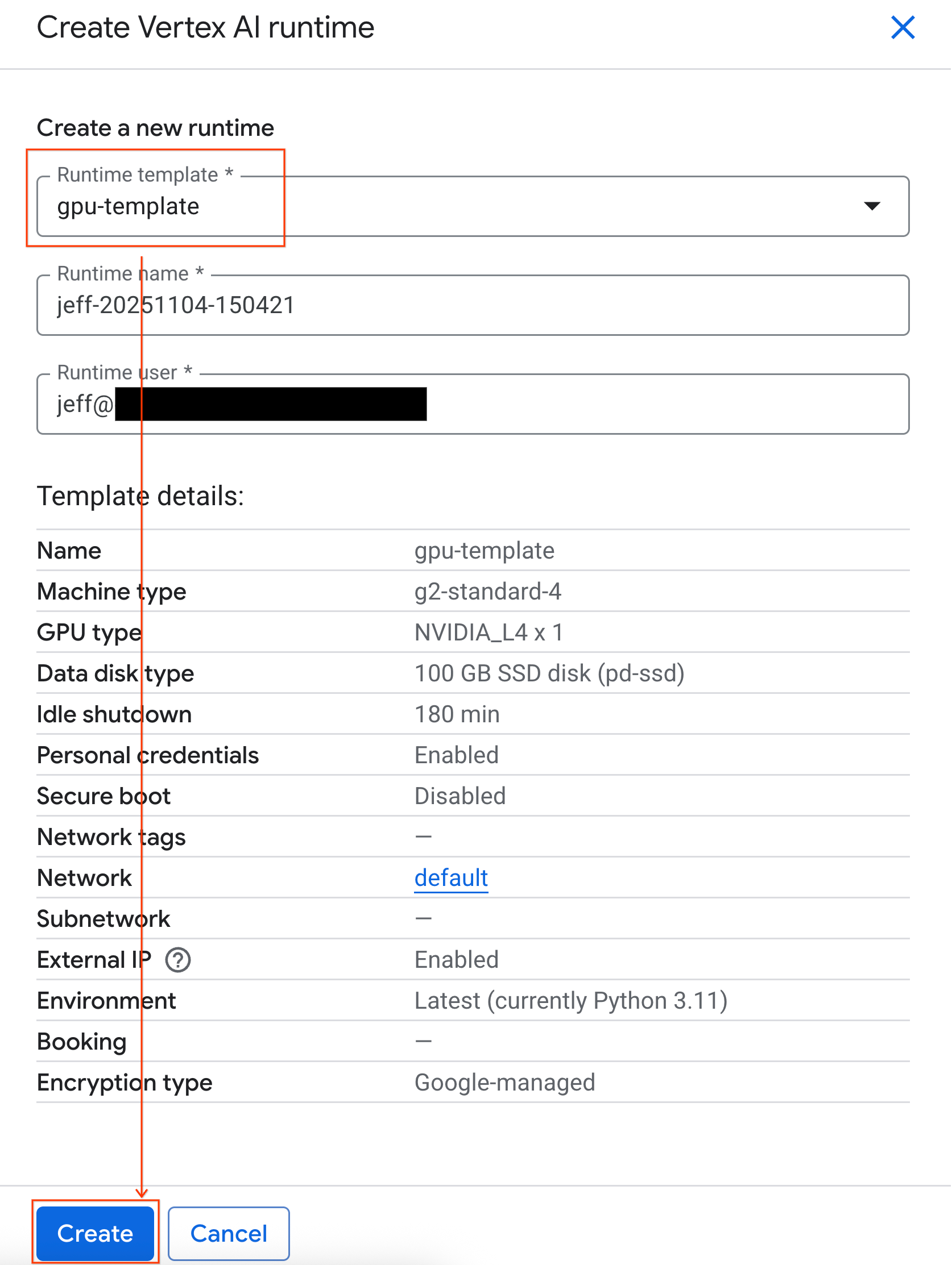 Boot up a new runtime