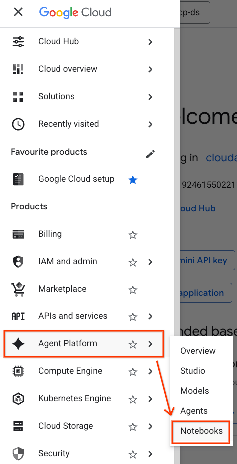 Navigate to Colab Enterprise