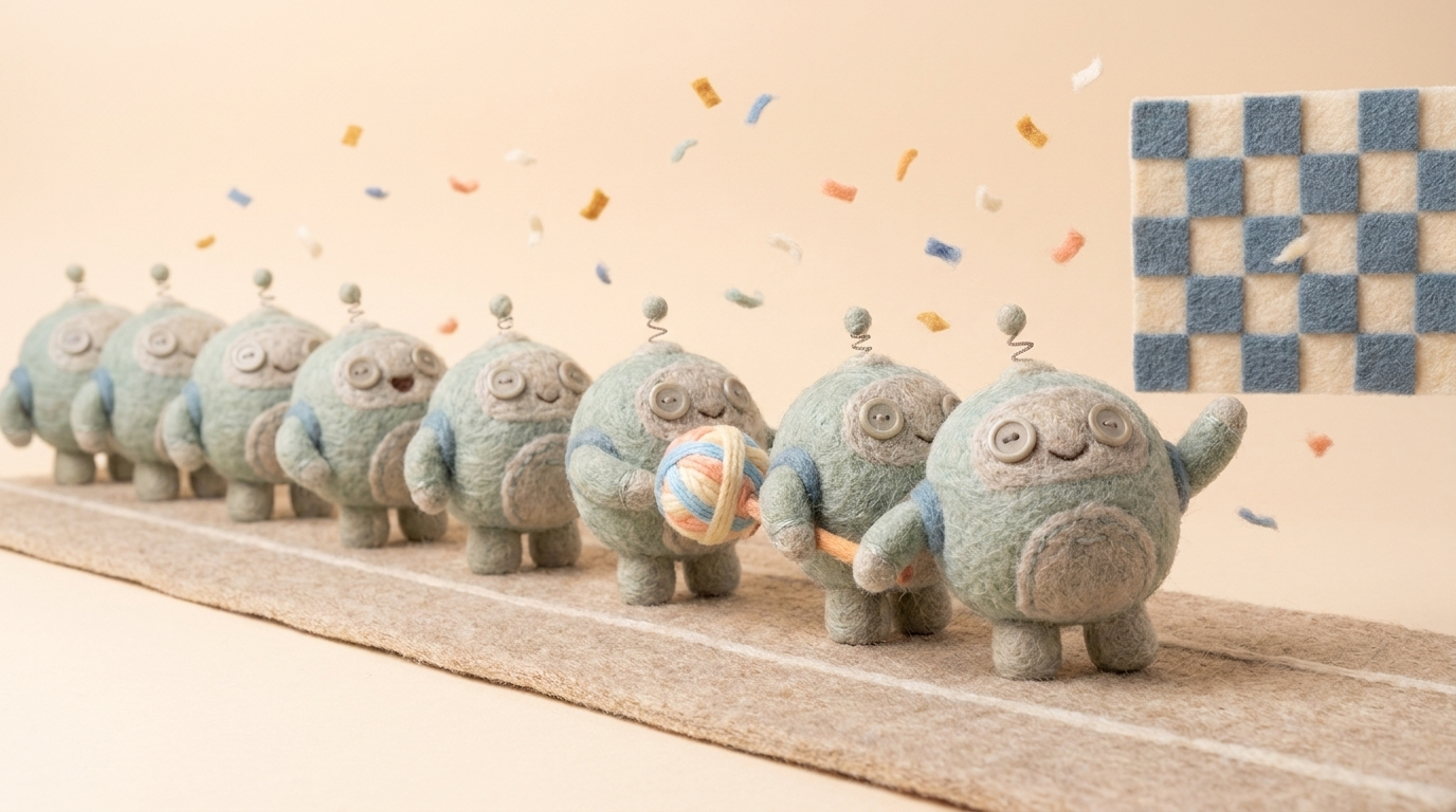 9 人のエージェント、1 つのバトン、整然としたフィニッシュ