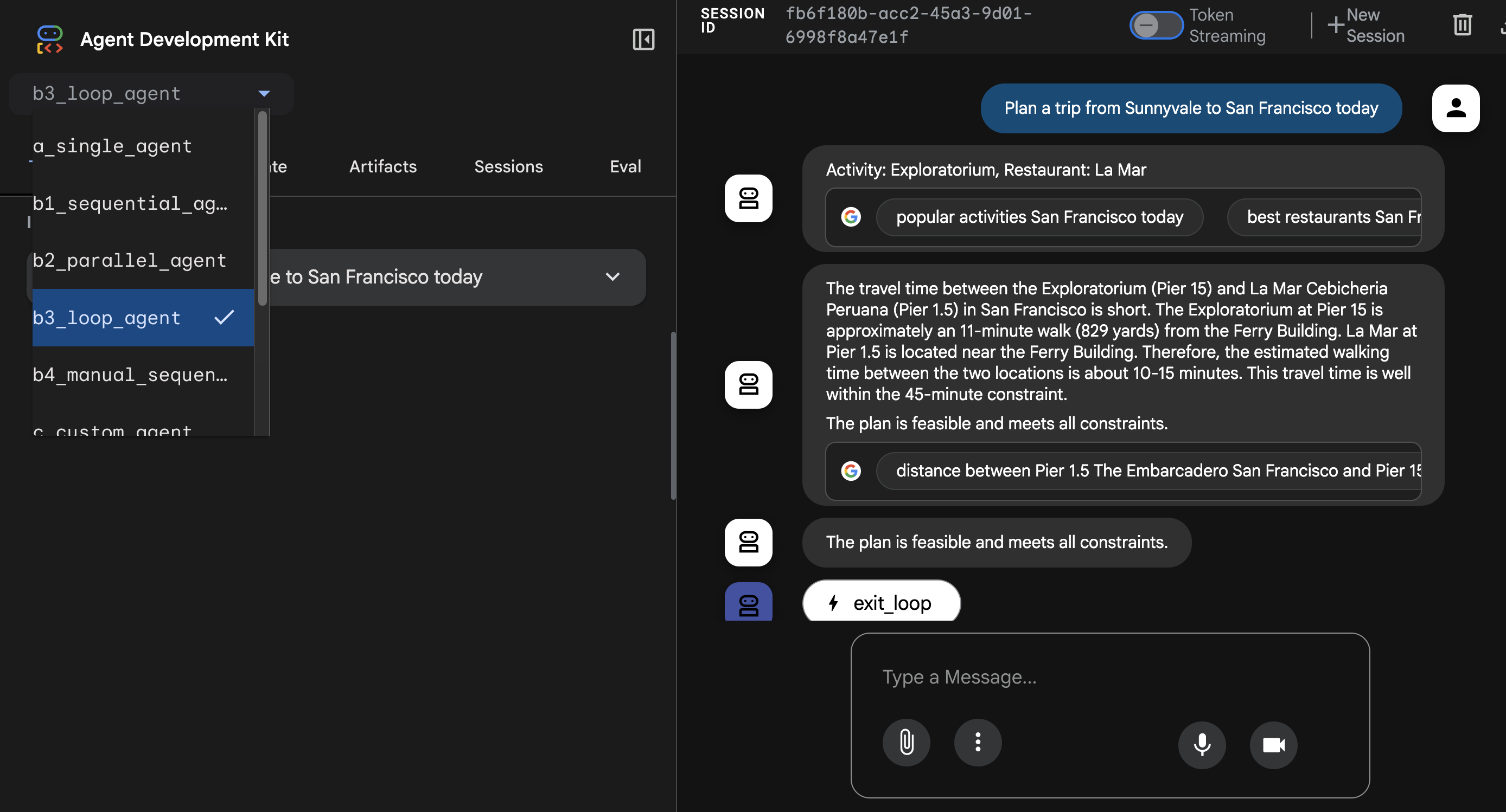 Imagen de seguimiento de los agentes de bucle