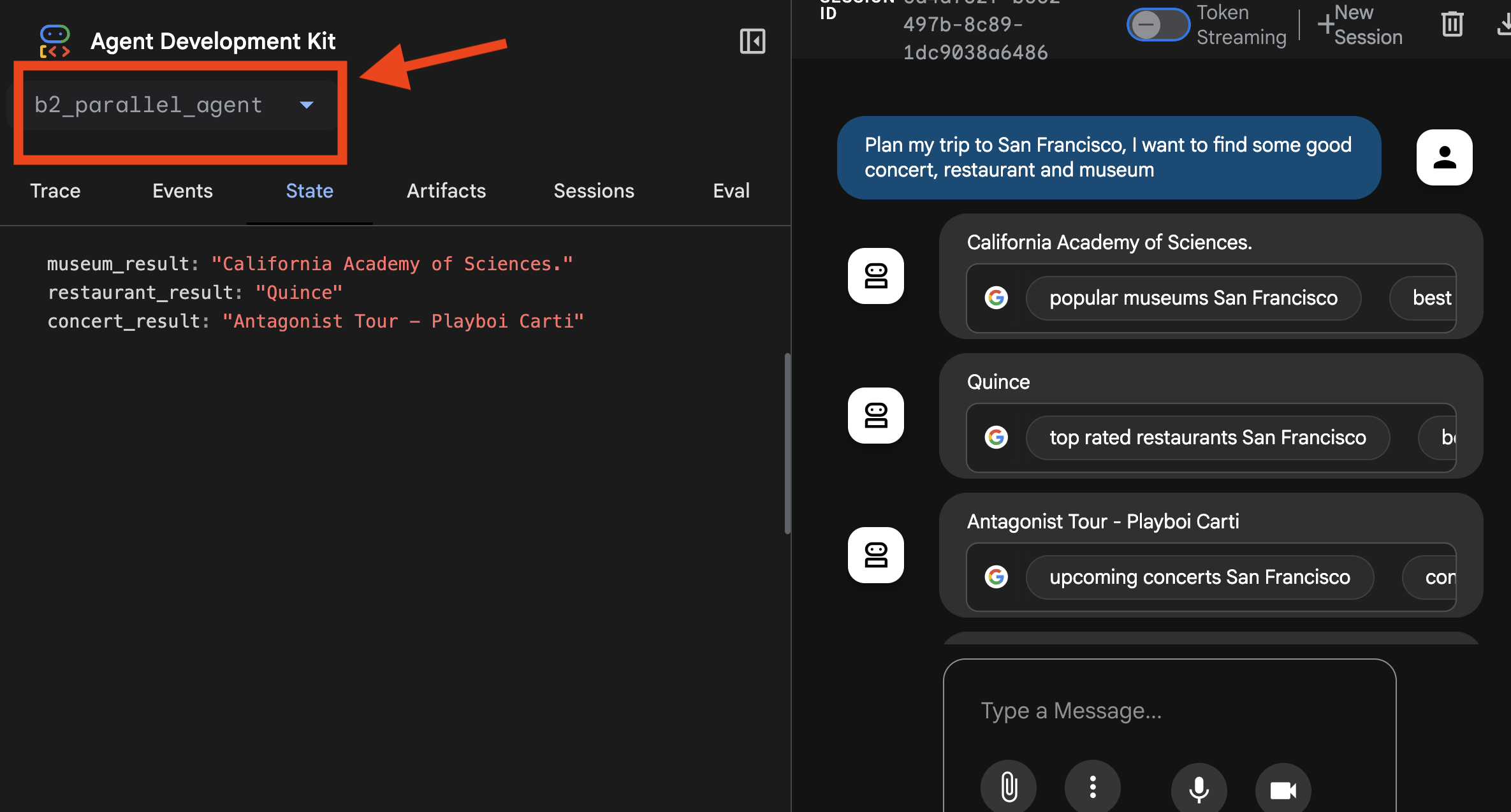 সমান্তরাল এজেন্টের ছবি ট্রেসিং