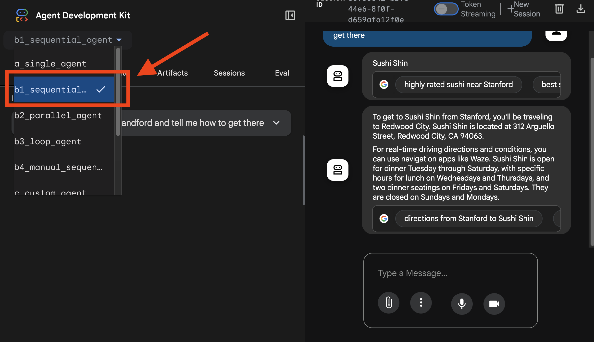 hình ảnh theo dõi của các tác nhân tuần tự