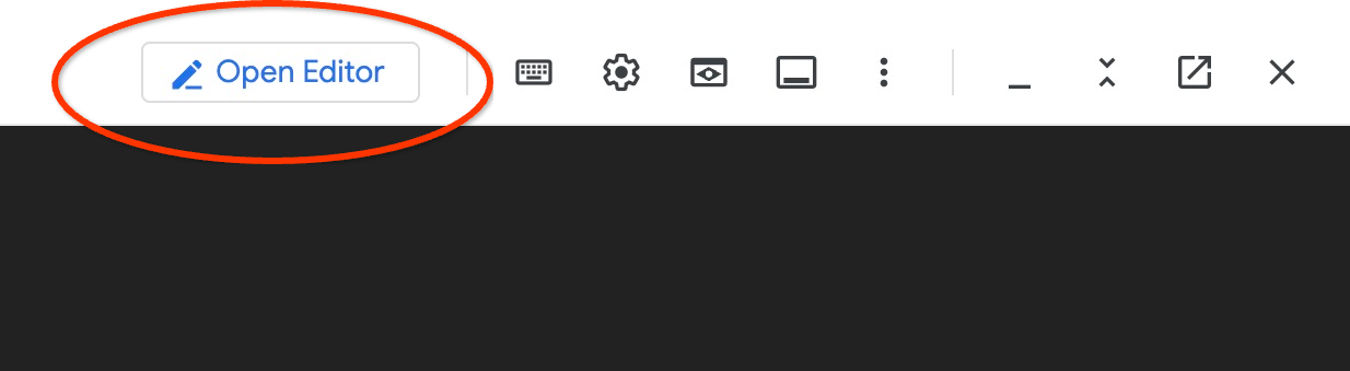 Open Editor in Cloud Shell