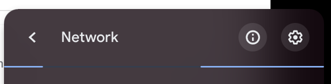 Capture d'écran de la fenêtre "Réseau" ouverte sur un Chromebook.
