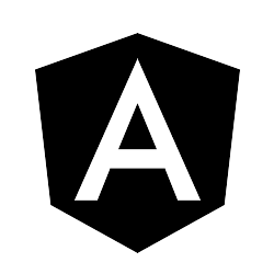 โลโก้ Angular สีดำ