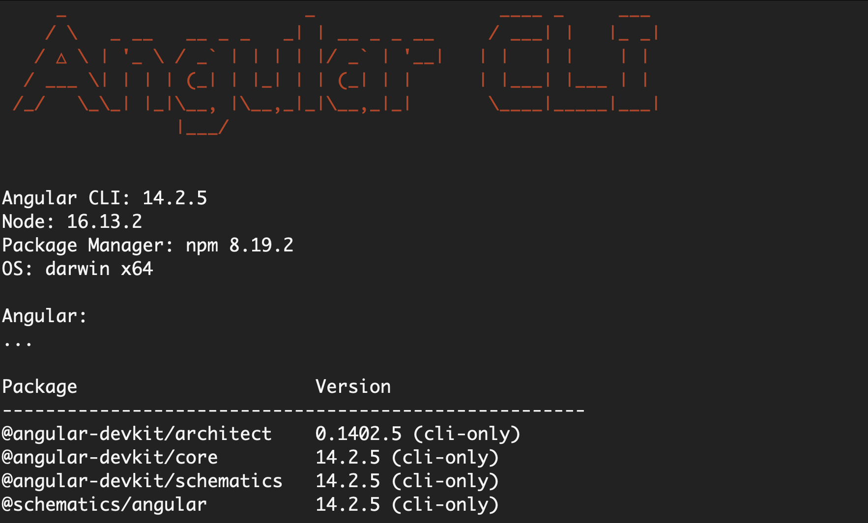 Output terminal versi angular