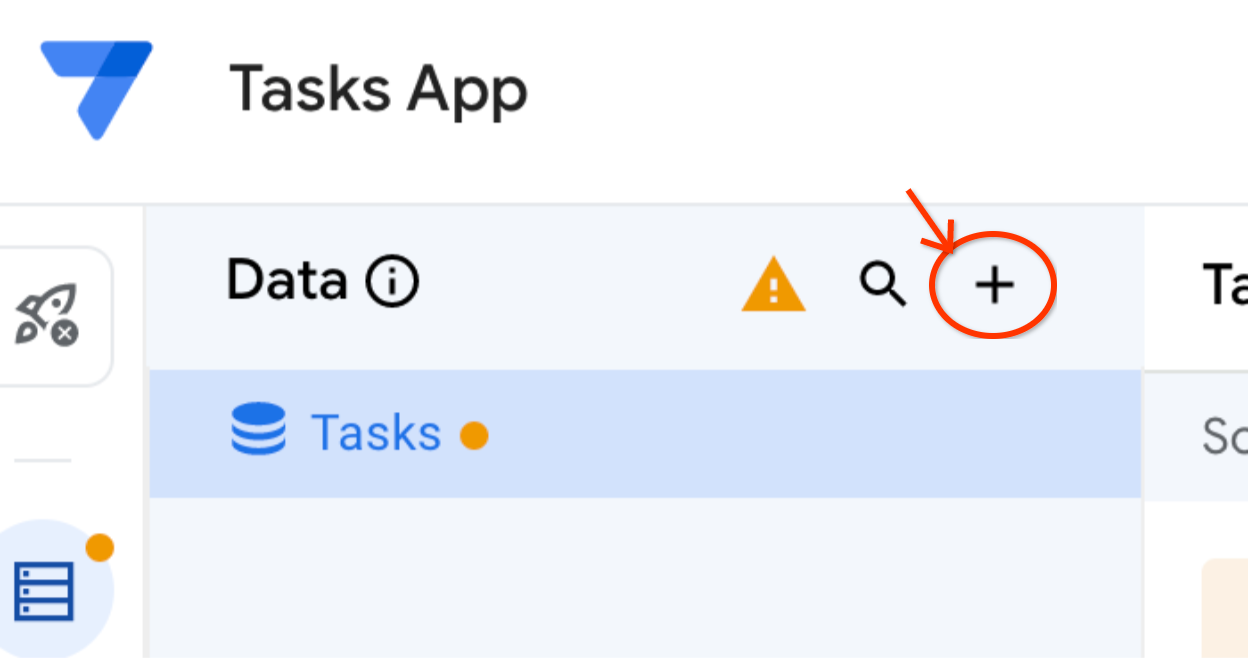 หน้าข้อมูลที่มีไอคอน "+" ได้รับการไฮไลต์