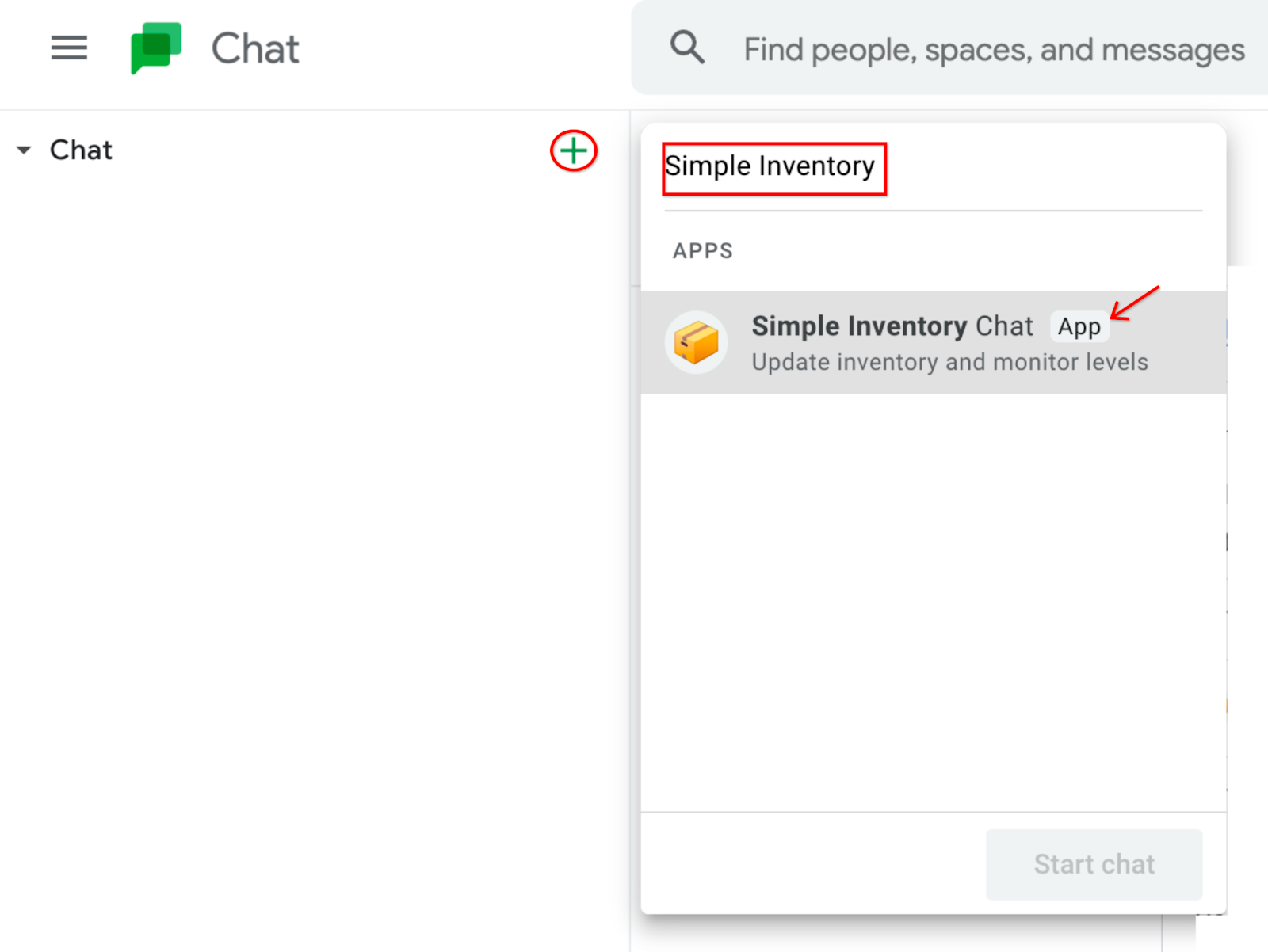 Add chat app to Chat