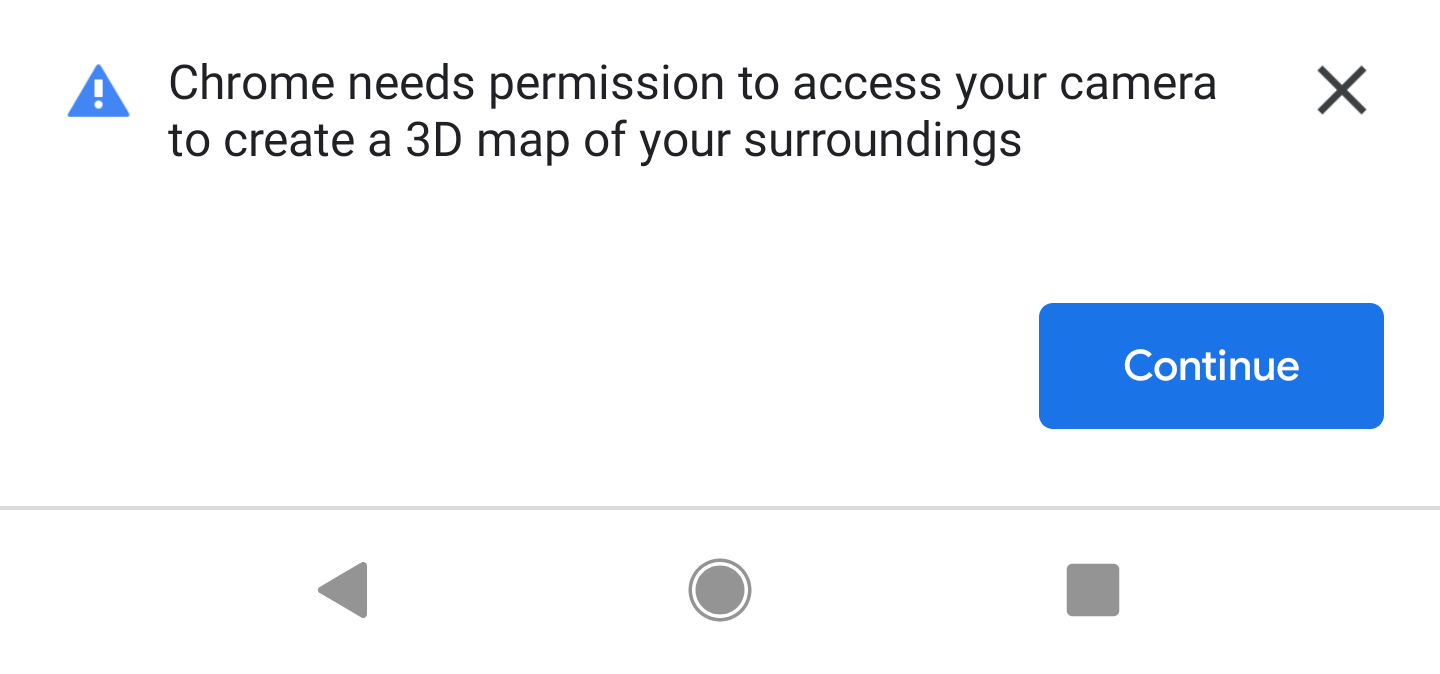 Chrome requesting camera permissions