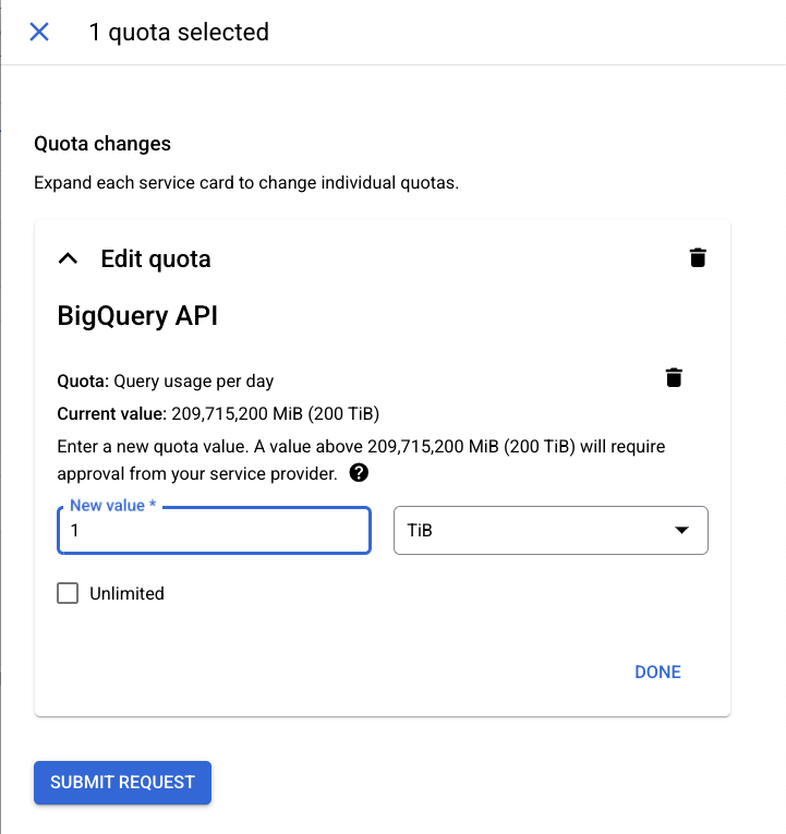 Tageskontingent bearbeiten
