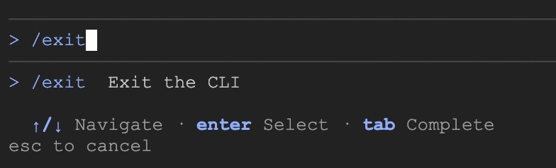 Quitter la CLI Antigravity