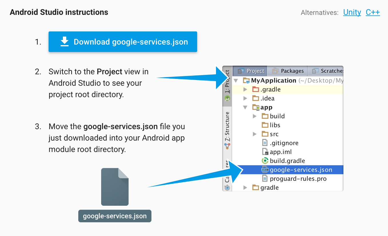 Android файлы настроек. Android studio и firebase. как открыть файл json. json формат чем открыть. .json что это за расширение.