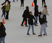 Pista di pattinaggio animata