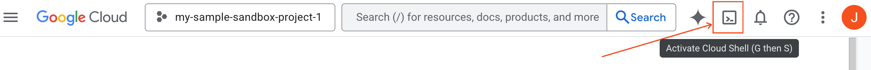 Mengaktifkan Cloud Shell