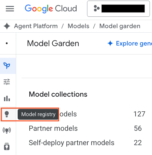 前往 Model Registry