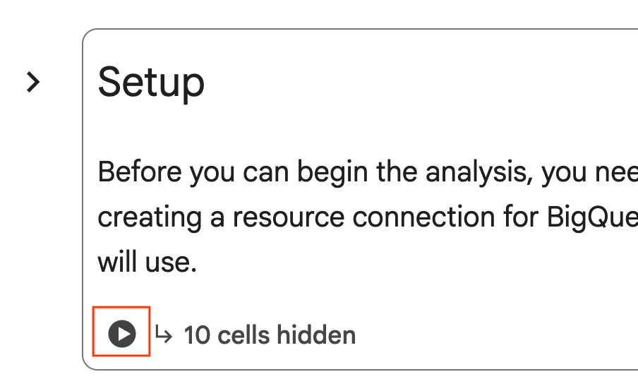 Executar o código de configuração