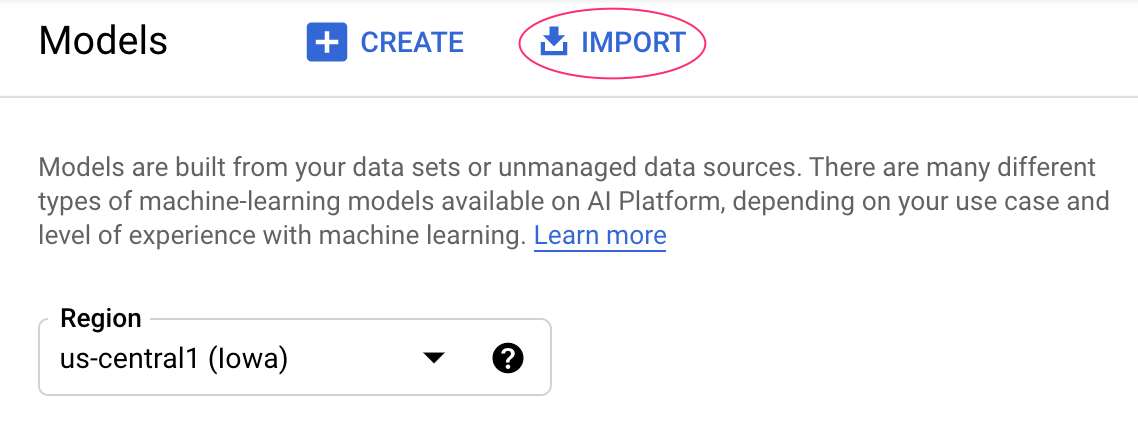 Importação do modelo