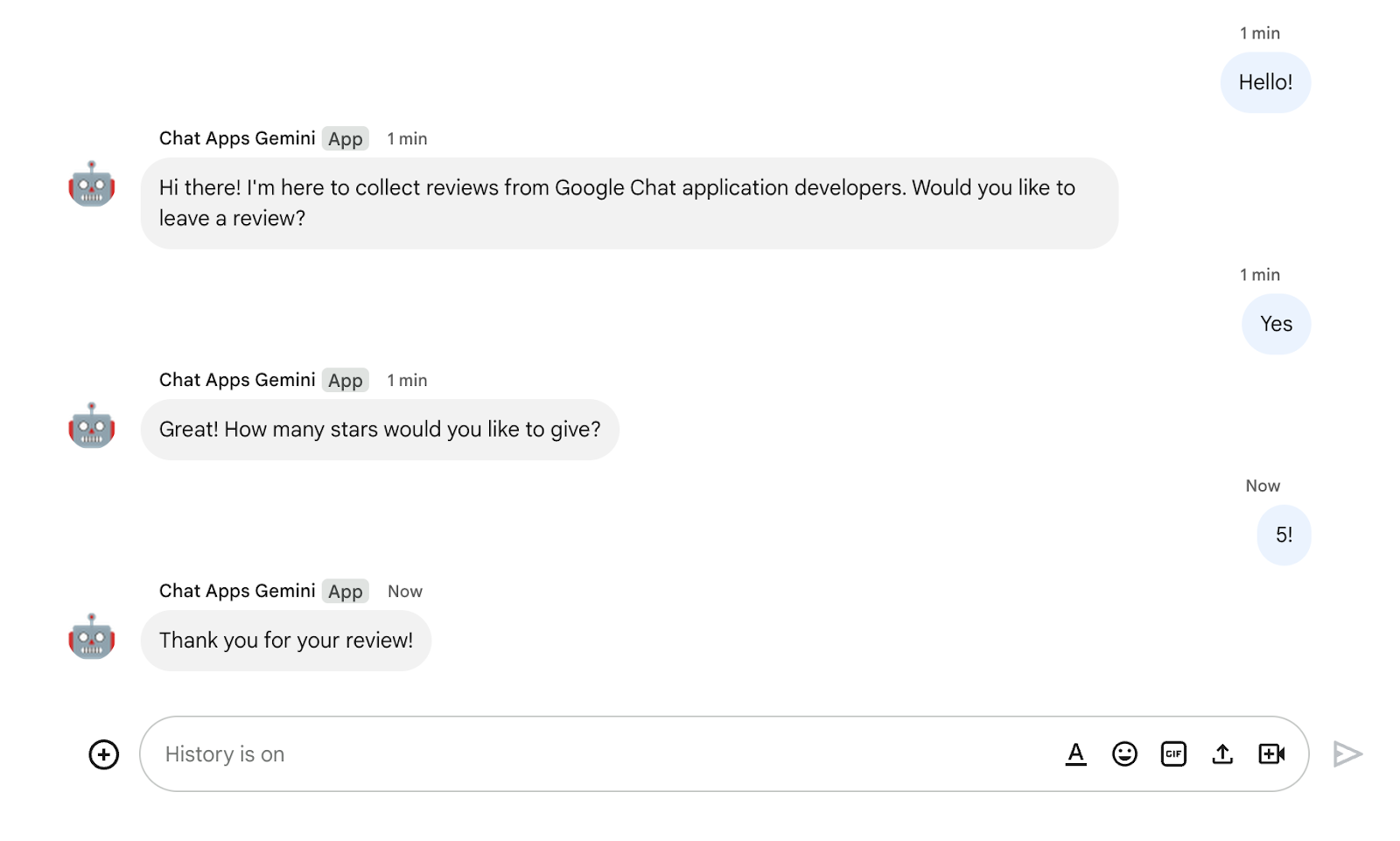 Build apps for Google Chat with Gemini