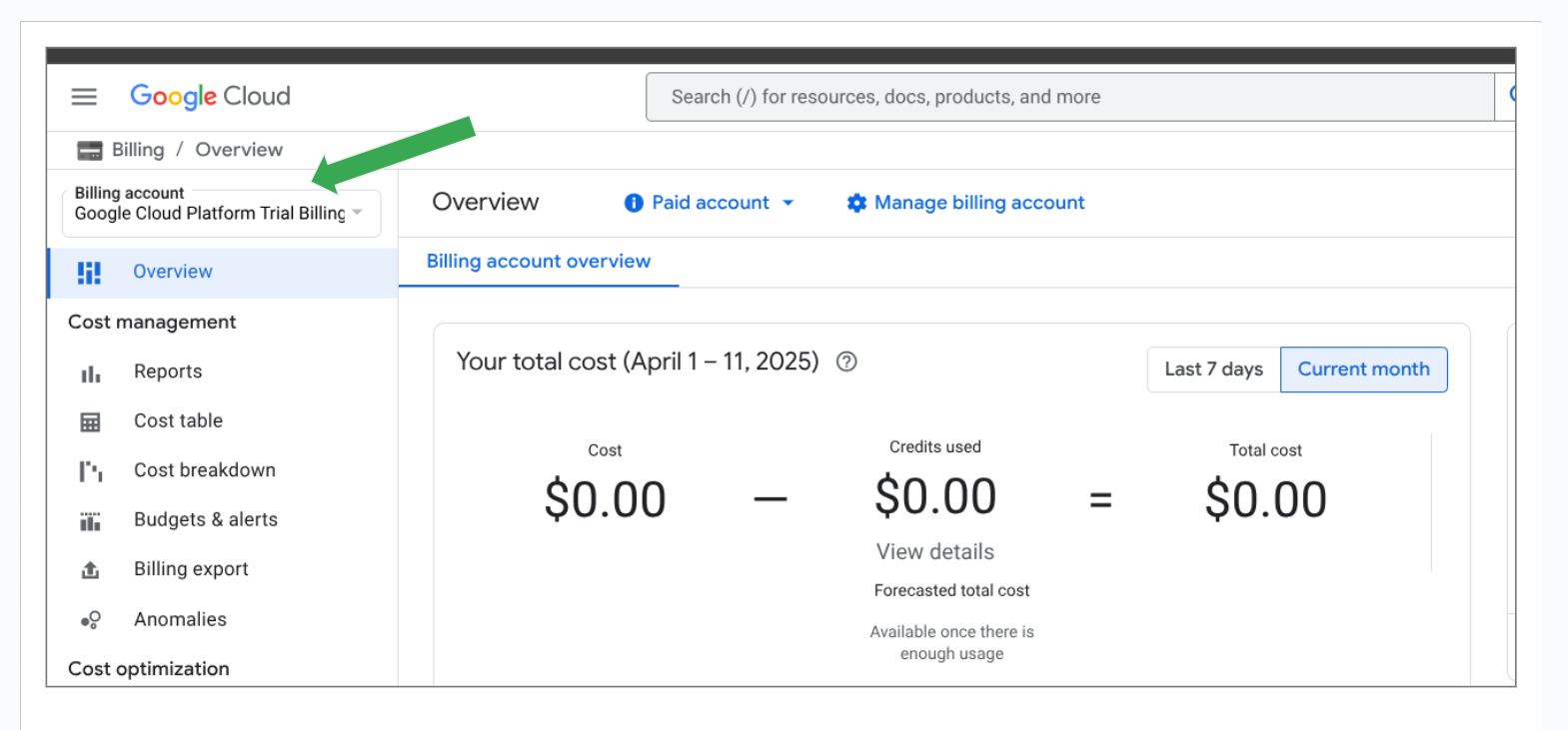 Tổng quan về thông tin thanh toán trên Google Cloud Platform (GCP)
