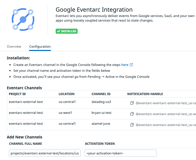 Google Eventarc integration