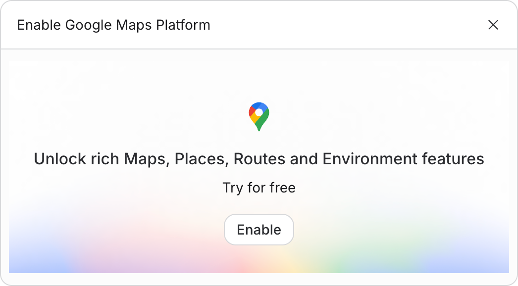 Enabling Google Maps Platform integration