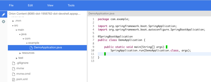 Build and launch a Spring Boot Java app from Cloud Shell | Google Codelabs