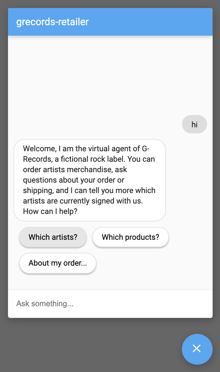 Probar Dialogflow Messenger ahora