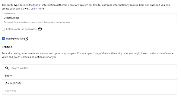 @OrderNumber Entity Type