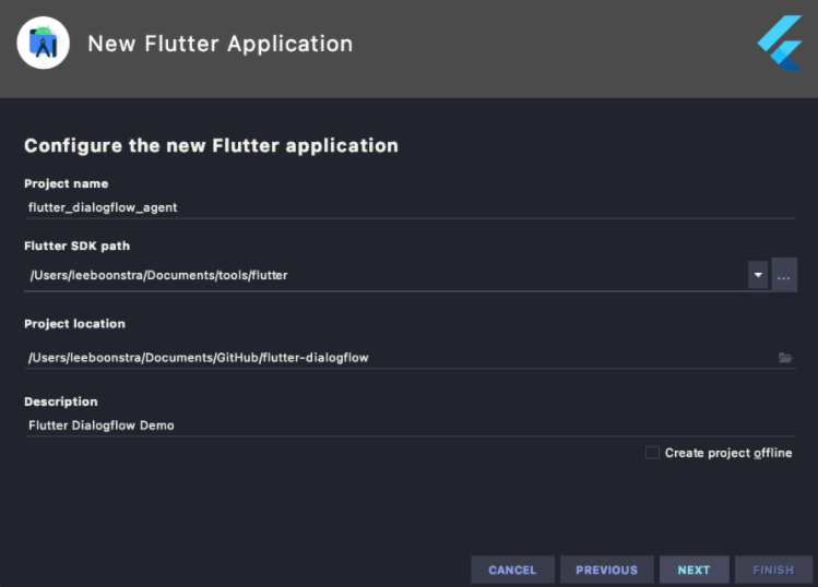Buat aplikasi Flutter baru