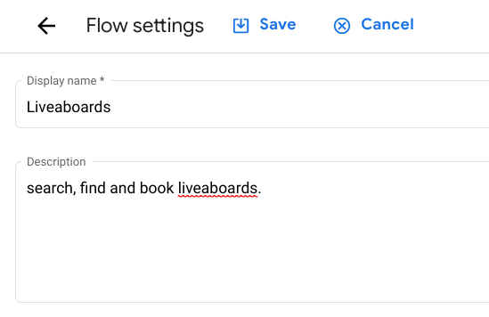 Add a description to the Liveaboards flow