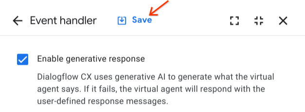 Simpan untuk mengaktifkan penggantian respons generatif di Halaman Mulai Liveaboards