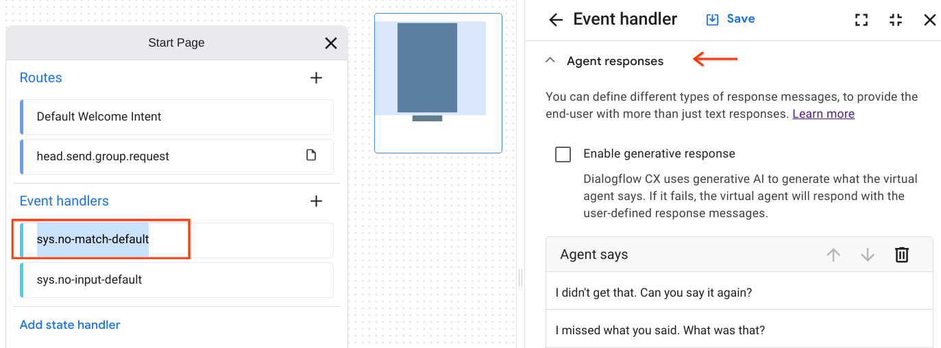 Analise as respostas predefinidas do agente