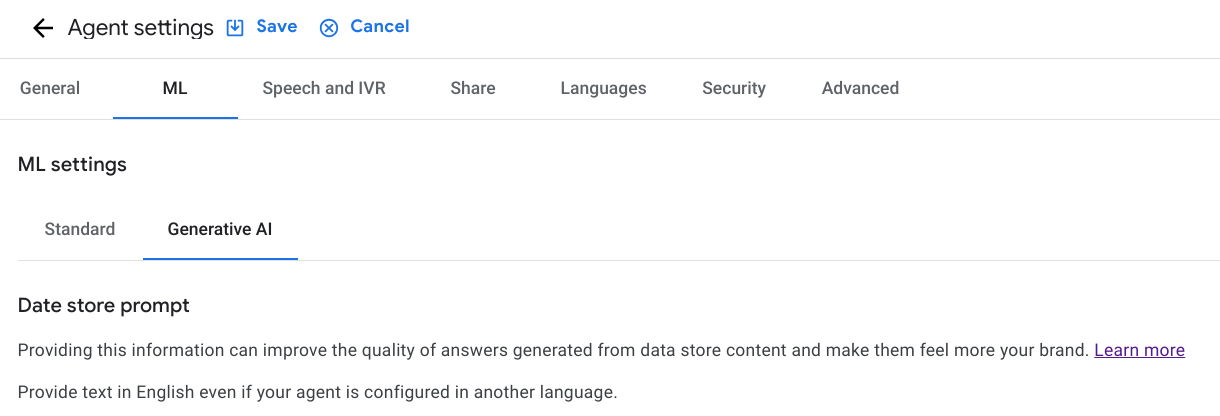 Informed decision making using Dialogflow CX generators and data