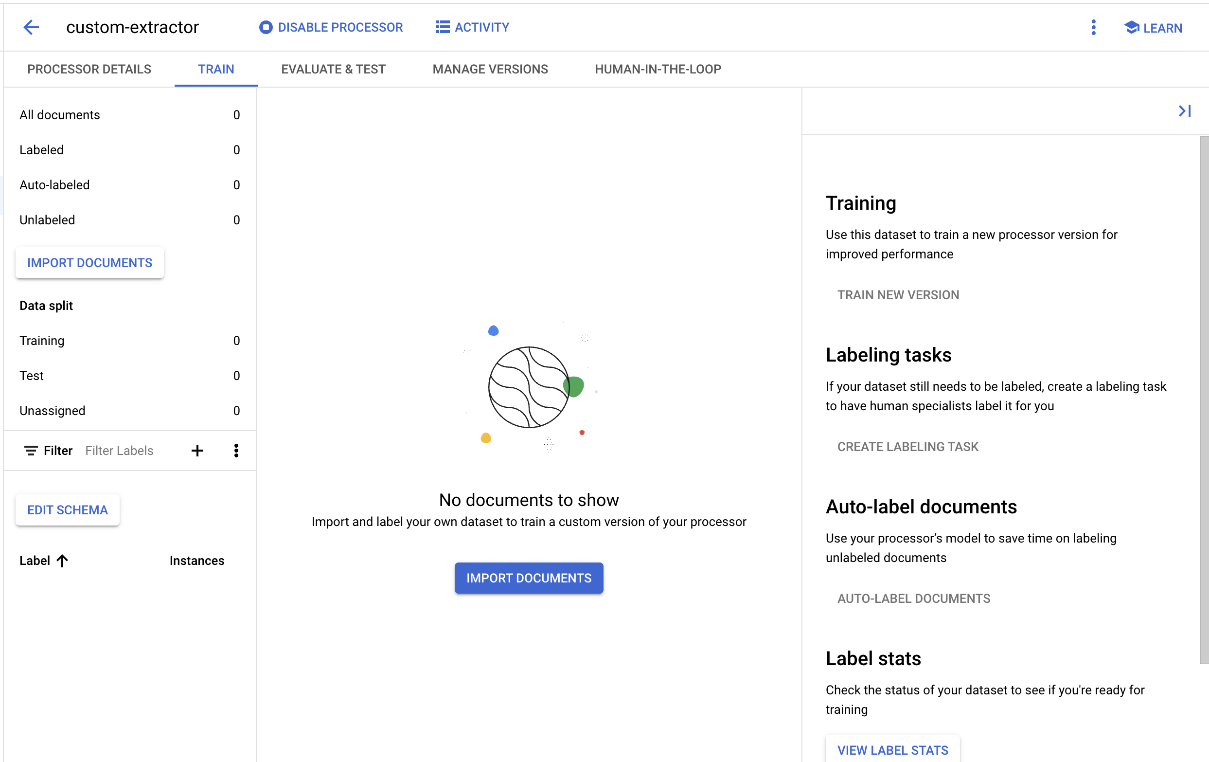 Document AI Workbench Custom Document Extractor Google Codelabs