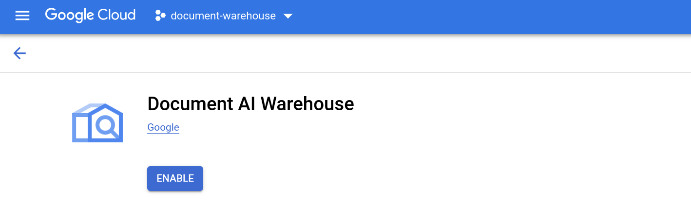 API Document AI Warehouse