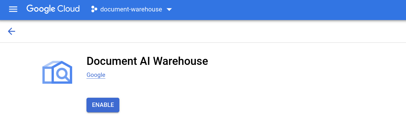 واجهة برمجة تطبيقات Document AI Warehouse