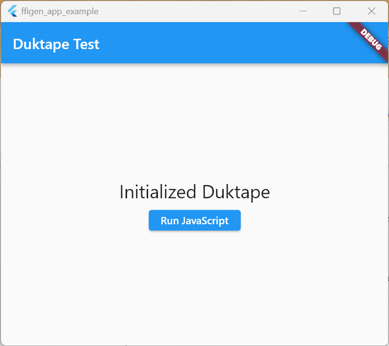 Showing Duktape initialized in a Windows application