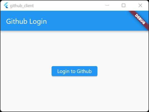 The initial GitHub login step