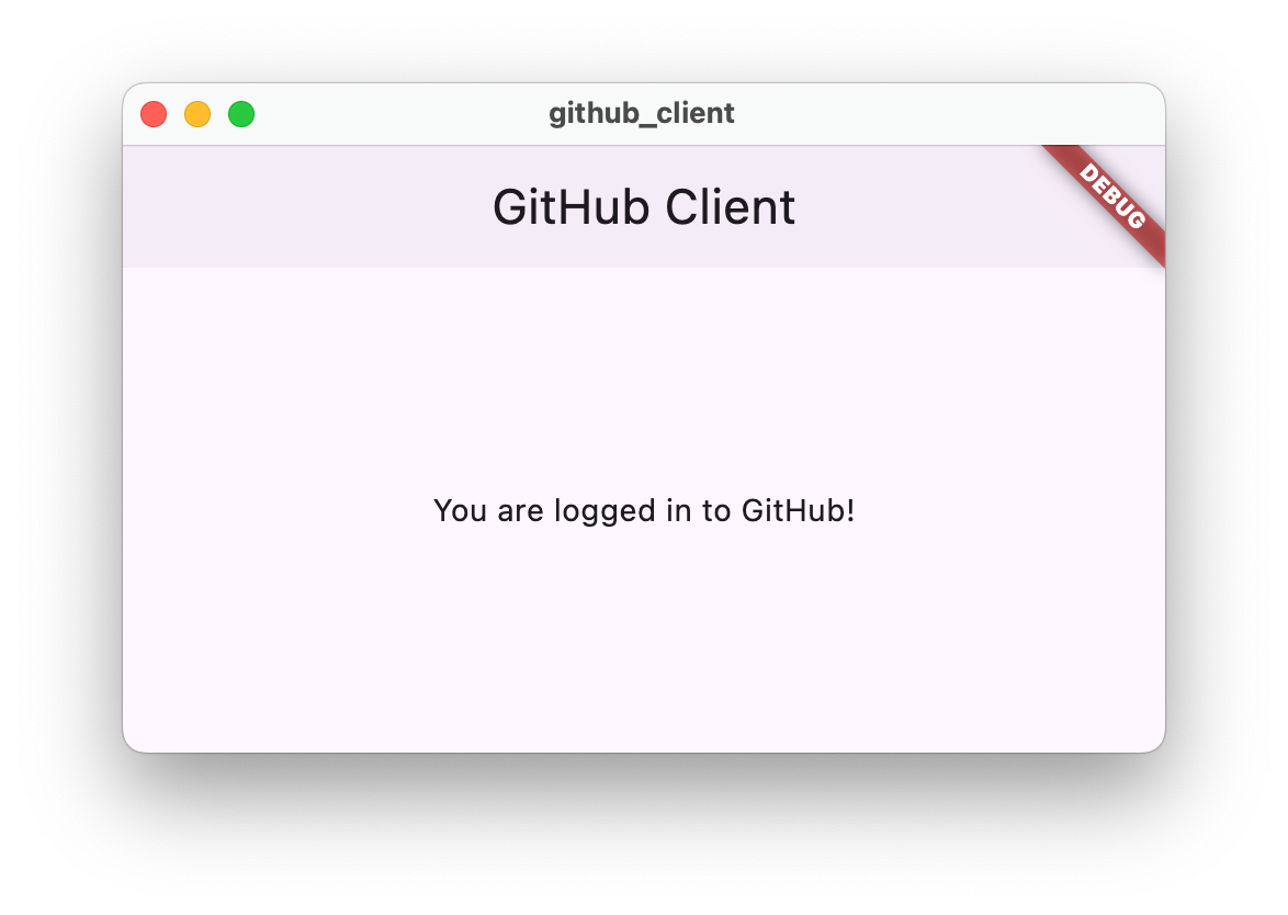 Successfully logged into GitHub