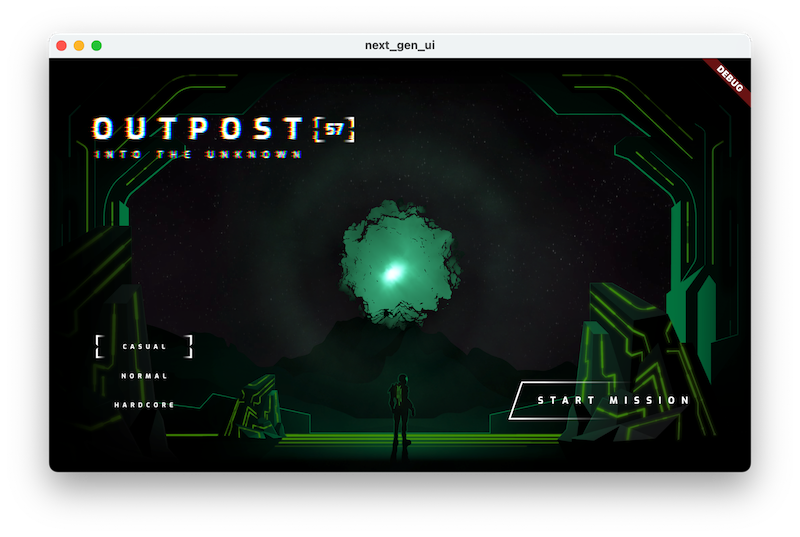 Die fertige App unter macOS